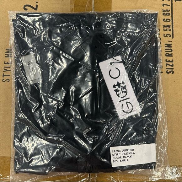 New Gigi C Cassie One Shoulder Cutout Jumpsuit Catsuit Black S - Picture 2 of 5